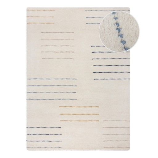 Covor crem țesut manual din lână 160x230 cm Dottie Geometric – Flair Rugs