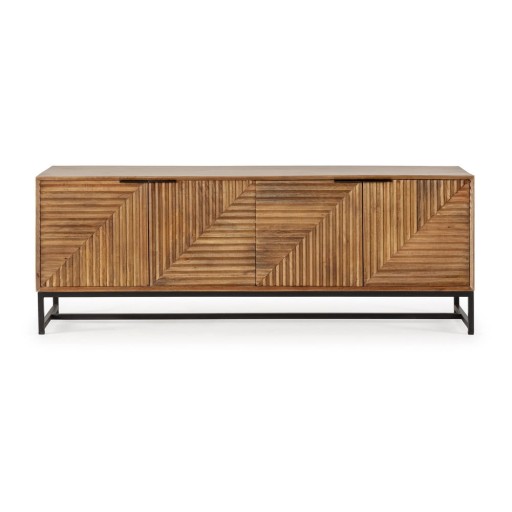 Comodă TV în culoare naturală din lemn de mango 160x58 cm Nereida – Marckeric