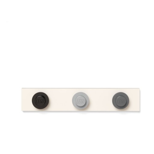 Cuier de perete LEGO®, 35 x 6,8 cm, negru-gri