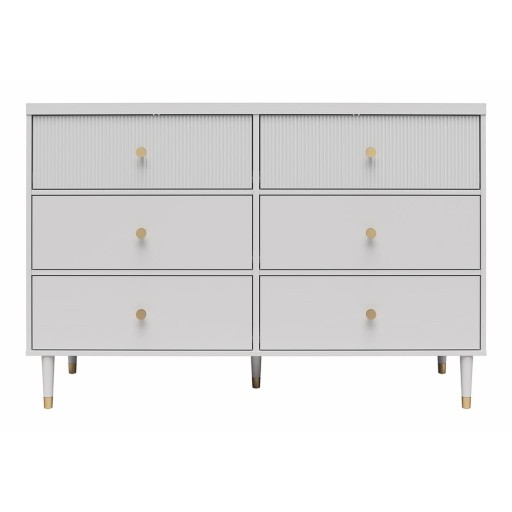 Comodă gri joasă 138x93 cm Elizabeth – CosmoLiving by Cosmopolitan