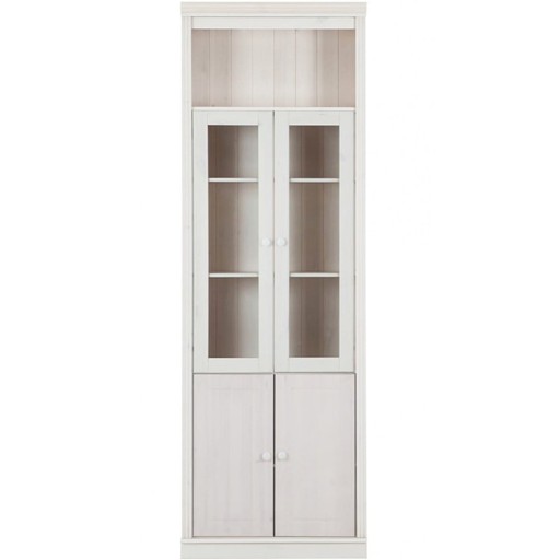 Vitrină albă din lemn de pin 74x223 cm Anita – Støraa