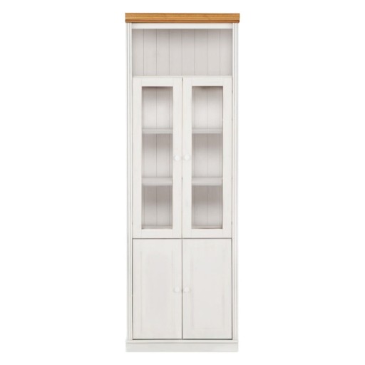 Vitrină albă din lemn de pin 74x223 cm Anita – Støraa