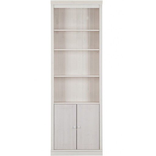 Bibliotecă albă din lemn de pin 74x223 cm Anita – Støraa