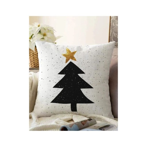 Față de pernă 43x43 cm cu model de Crăciun – Mila Home