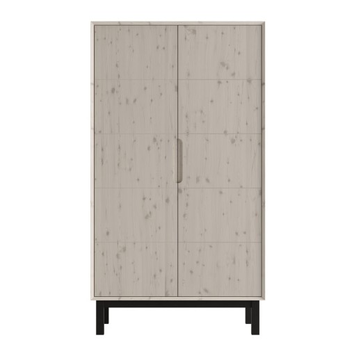 Șifonier de copii alb din lemn de pin 100x180 cm Country – Pinio