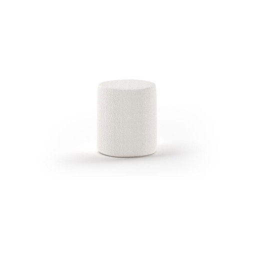 Puf de copii alb cu tapițerie din stofă bouclé MOON – Vipack