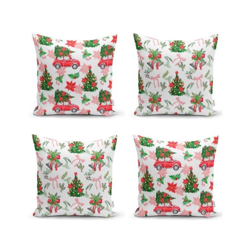 Fețe de pernă 4 buc. din material textil 43x43 cm cu model de Crăciun – Mila Home
