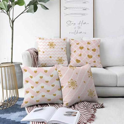 Fețe de pernă 4 buc. din material textil 43x43 cm cu model de Crăciun – Mila Home