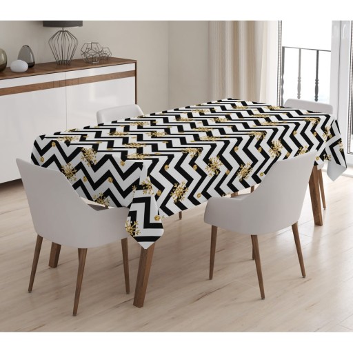 Față de masă din amestec de bumbac cu model de Crăciun Minimalist Cushion Covers Happy New Year, 140 x 180 cm