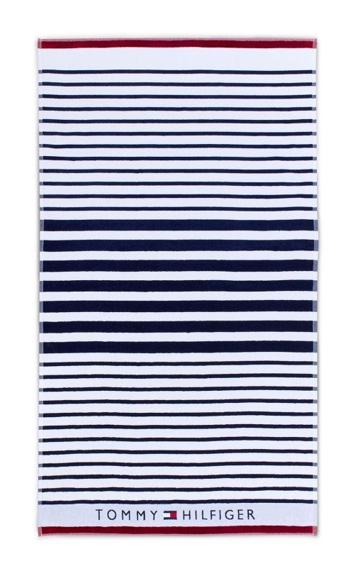 Prosop de plaja Tommy Hilfiger Navy Striped 100x180cm  Albastru Navy