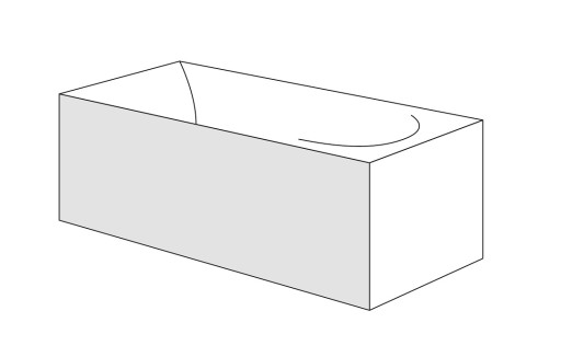 Panou frontal Radaway pentru cazi rectangulare 160cm  h56cm