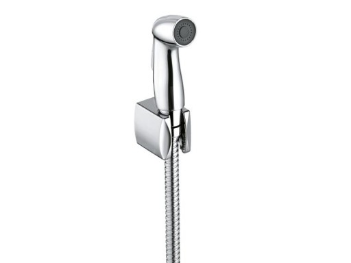 Set dus igiena intima Kludi cu un jet  agatatoare si furtun 125cm  crom