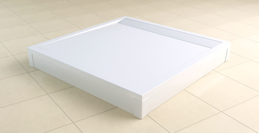 Set masca frontala si laterala pentru cadite de dus SanSwiss PWIL 90x90cm  h9.5cm  alb