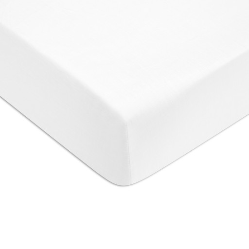 Cearceaf de pat cu elastic Tommy Hilfiger Unis Percale 90x200cm  Alb