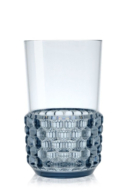 Pahar cocktail Kartell Jellies Family design Patricia Urquiola  d 8.5cm  h15cm  albastru transparent