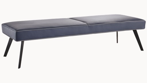 Bancheta Gamma Tulip Night P008-D  piele Zero Impact F303  picioare Dark Chrome  HandMade in Italy