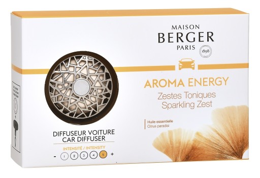 Set odorizant masina Maison Berger Aroma Energy Zestes toniques + rezerva ceramica