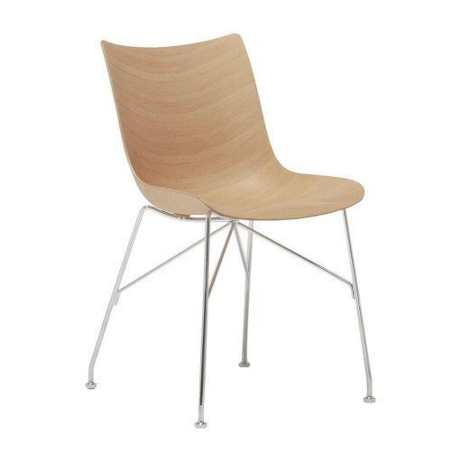 Scaun Kartell Smart Wood P/Wood design Philippe Stark  Basic Veneer  Light wood  picioare crom