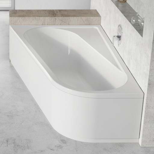 Panou frontal pentru cada  Ravak Concept Chrome 160x105cm  stanga  alb