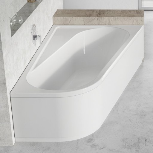 Panou frontal pentru cada  Ravak Concept Chrome 170x105cm  dreapta  alb