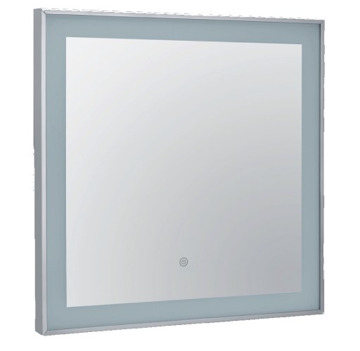 Oglinda Bemeta 60x60x4cm IP44  iluminare LED  senzor touch  crom