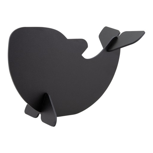 Tabla de scris Securit Silhouette 3D Whale 22x14 5x10cm  include marker creta  negru