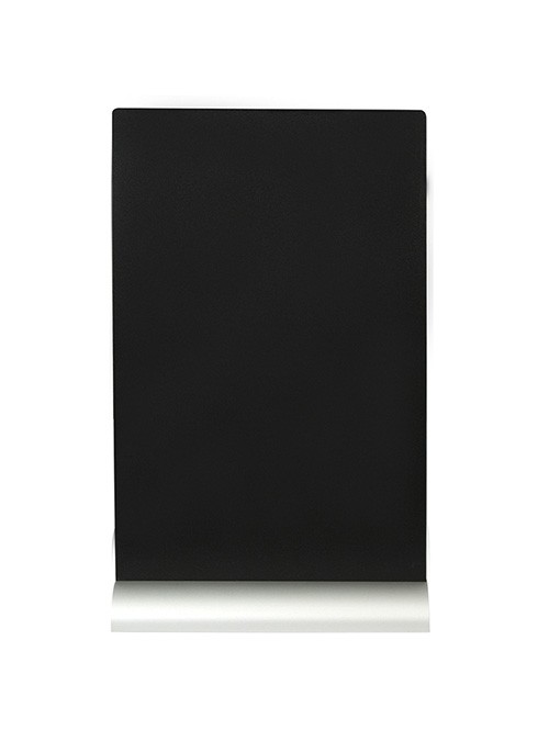 Tabla de scris Securit Silhouette A4 30 8x21x6cm  baza aluminiu  include marker creta  negru