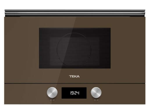 Cuptor cu microunde incorporabil Teka ML 8220 BIS L LB stanga 850W  9 retete presetate  baza ceramica  grill rabatabil 1200W  Cristal London brick brown/ Infinity Glass