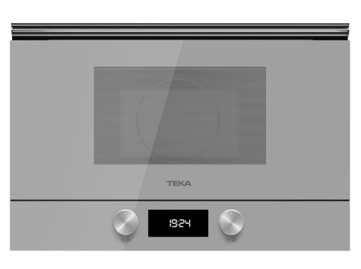 Cuptor cu microunde incorporabil Teka ML 8220 BIS L SM stanga 850W  9 retete presetate  baza ceramica  grill rabatabil 1200W  Cristal Steam Grey/ Infinity Glass
