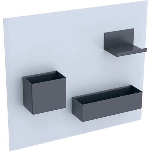 Panou magnetic Geberit Acanto cu cutii depozitare alb mat  - lava mat