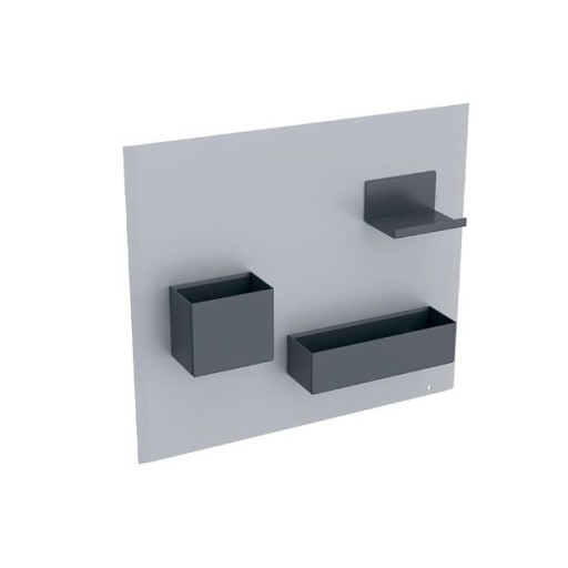 Panou magnetic Geberit Acanto cu cutii depozitare gri nisip mat  - lava mat