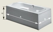 Masca frontala pentru cada Riho 190cm