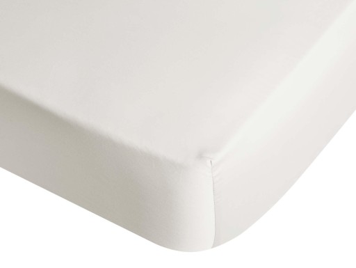 Cearceaf de pat cu elastic Descamps Unis Satin 140x200cm  Crem