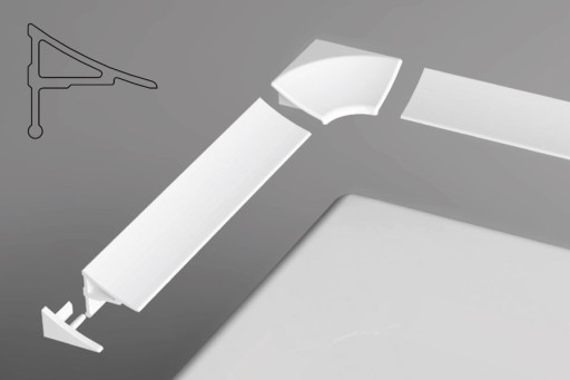 Set conectori profile mascare Ravak 11mm  alb