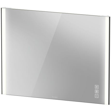 Oglinda Duravit XViu cu iluminare LED 102x80cm  cu incalzire si actionare pe senzor  margini negru mat