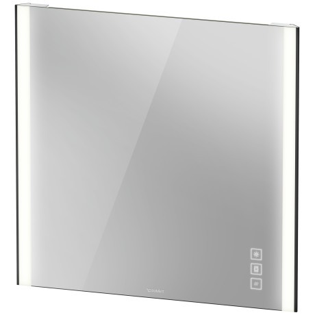 Oglinda Duravit XViu cu iluminare LED 82x80cm  cu incalzire si actionare pe senzor  margini negru mat