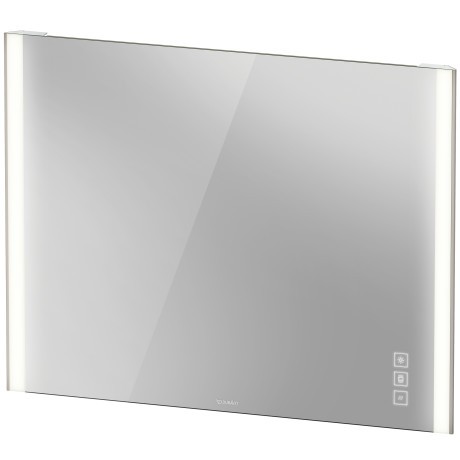 Oglinda Duravit XViu cu iluminare LED 102x80cm  cu incalzire si actionare pe senzor  margini champagne mat