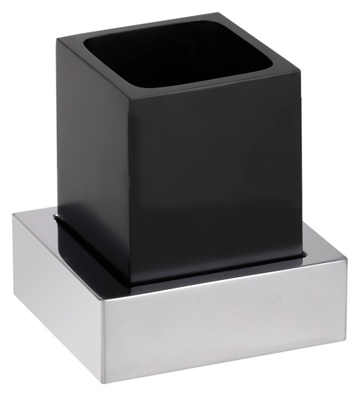 Pahar cu suport Bemeta Gamma de perete  negru