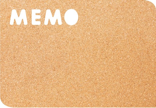 Panou de pluta Securit Silhouette Memo 28.4x41.2x0.5cm  maro