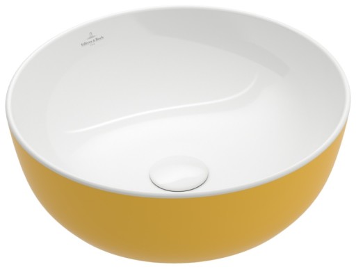 Lavoar tip bol Villeroy & Boch Artis 43cm  fara orificiu baterie  fara preaplin  montare pe blat  Indian Summer