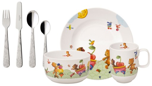 Set copii Villeroy & Boch Hungry as a Bear  7 piese  alb
