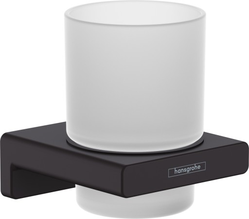 Pahar cu suport Hansgrohe AddStoris  negru mat