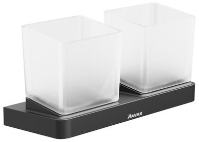 Pahar cu suport dublu Ravak Concept 10° TD 220.20 black