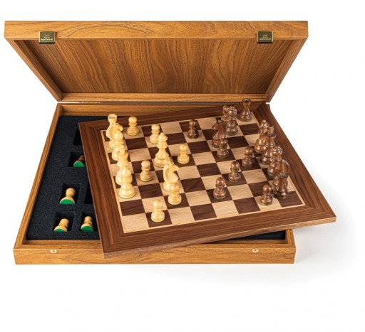 Set sah Manopoulos Staunton 50x50cm  lemn de nuc