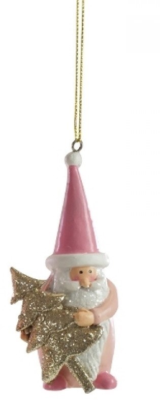 Decoratiune brad Deko Senso Santa Tree  roz