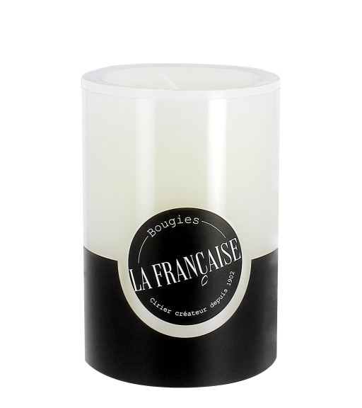 Lumanare La Francaise Colorama Cylindre Timeless d 7cm  h 10cm  50 ore  alb