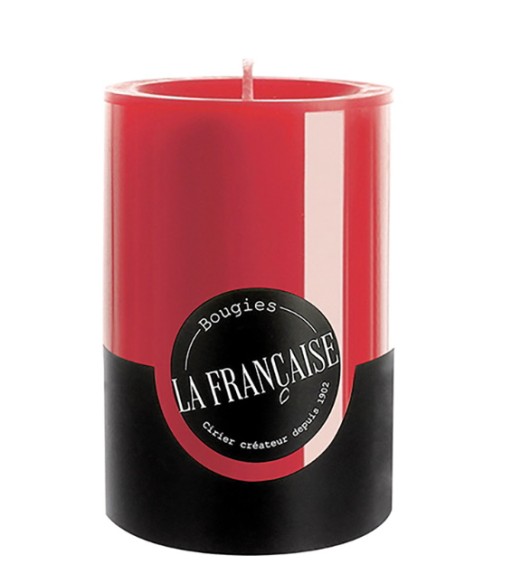 Lumanare La Francaise Colorama Cylindre Timeless d 7cm  h 10cm  50 ore  rosu