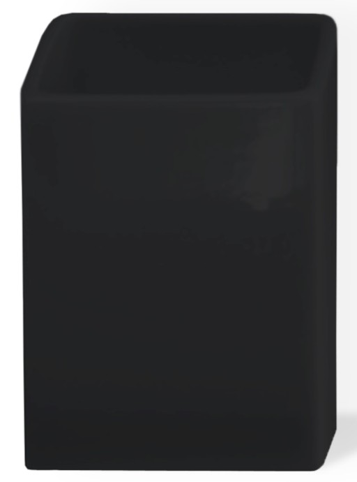 Pahar suport Decor Walther Porzellan Square DW610  10.5 x 6 x 6cm  negru