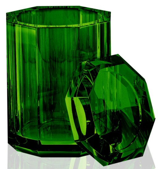 Cutie cu capac Decor Walther Kristall KR BMD  14x9cm  verde