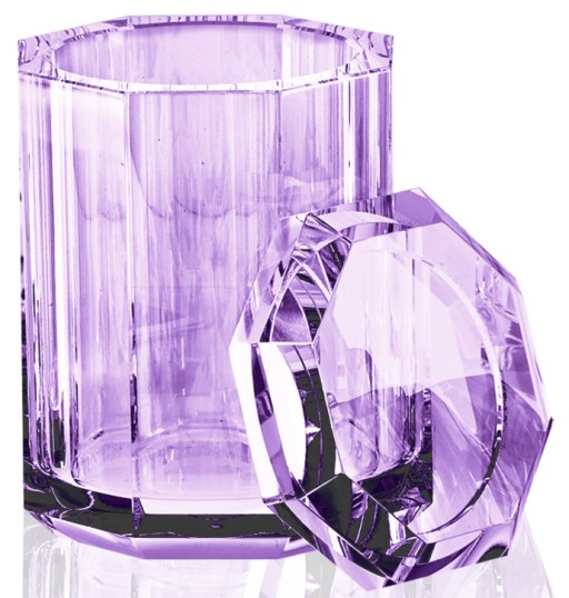 Cutie cu capac Decor Walther Kristall KR BMD  14x9cm  violet
